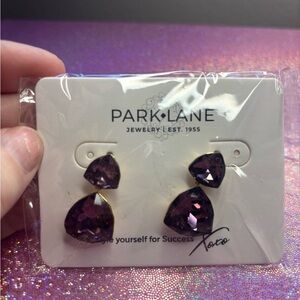 Park Lane Amethyst-Toned Drop Earrings